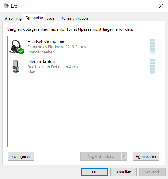 Windows optagelsesenheder